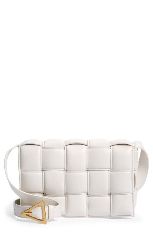 Shop Bottega Veneta Padded Cassette Bag In Chalk/gold