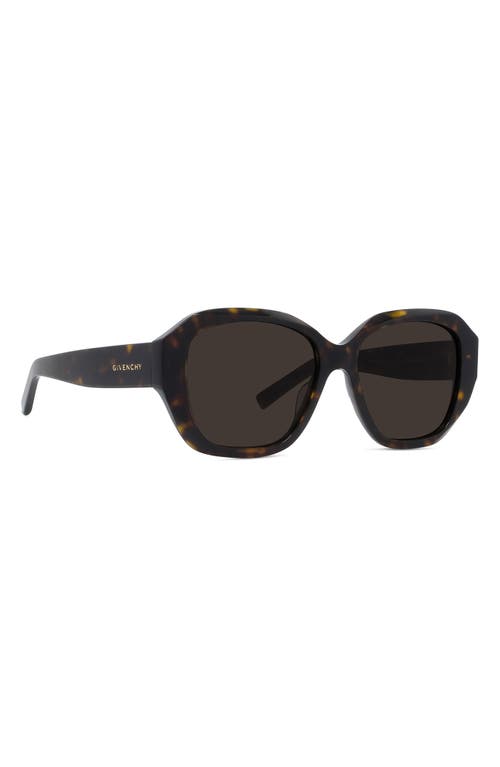 Shop Givenchy Gv Day 55mm Round Sunglasses In Dark Havana/brown