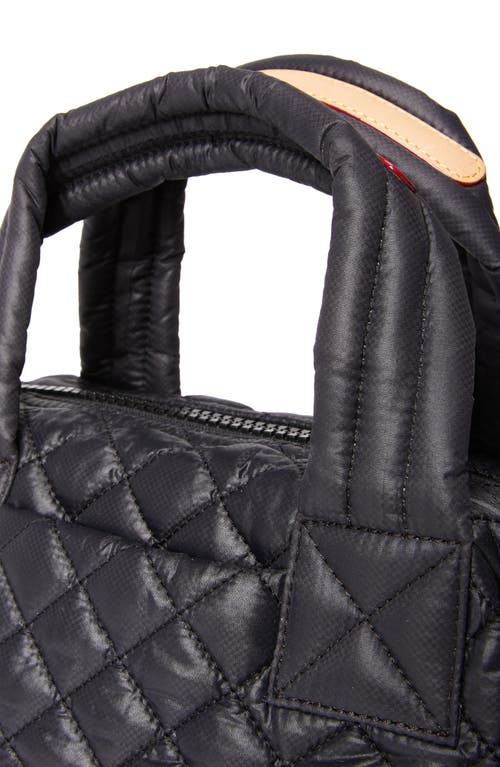 Shop Mz Wallace Small Sutton Deluxe Tote In Black Liquid