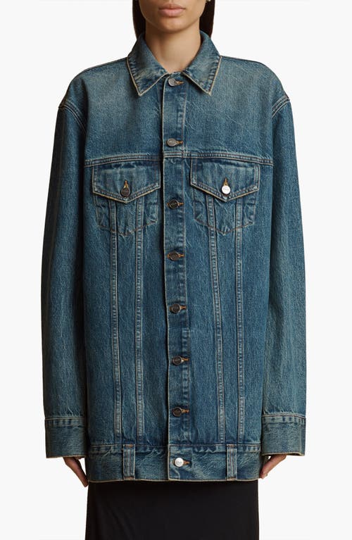 Khaite Ross Oversize Denim Trucker Jacket Stinson at Nordstrom,