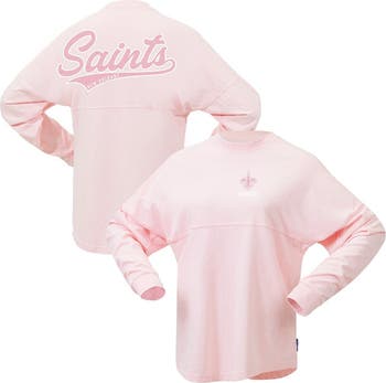 Pink new orleans saints shirt hotsell