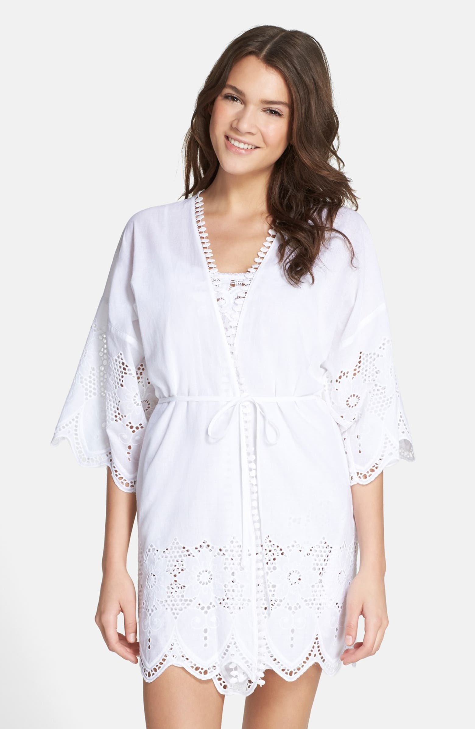 In Bloom by Jonquil Eyelet Detail Robe | Nordstrom