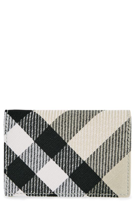 Burberry Business Check Jacquard Card Case In Black