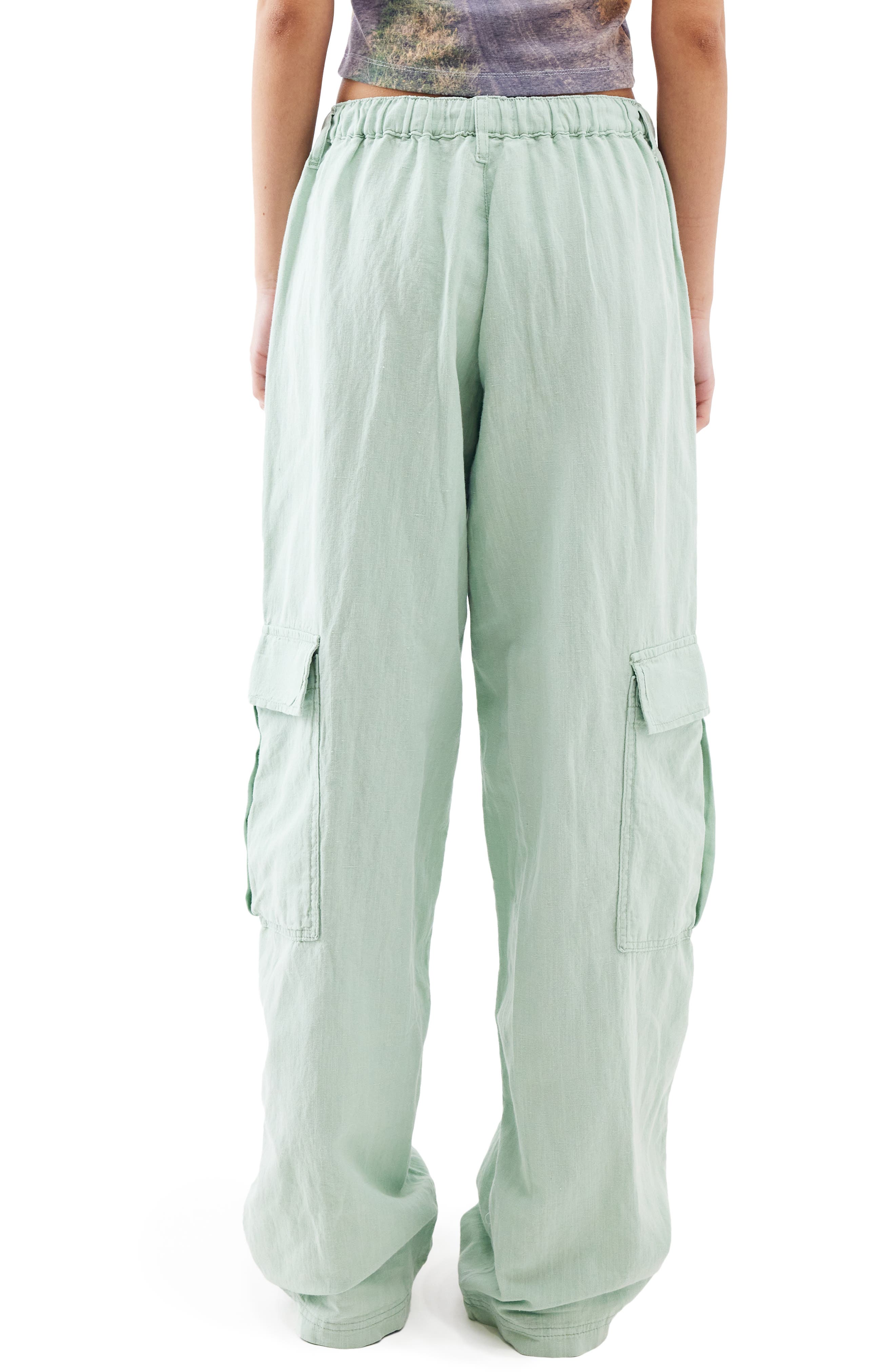 Bdg Urban Outfitters Luca Cotton & Linen Cargo Pants in Ecru