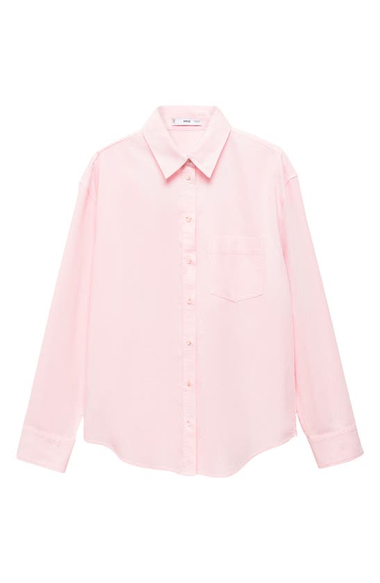 MANGO MANGO COTTON BUTTON-UP SHIRT 