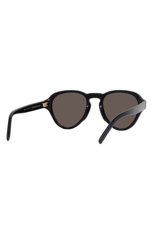 Shop Givenchy Gv Day 51mm Pilot Sunglasses In Shiny Black/brown