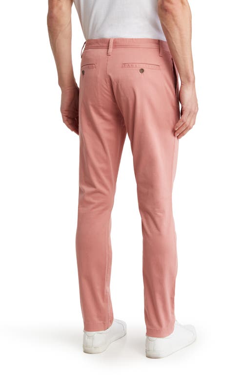 Shop 14th & Union The Wallin Stretch Twill Trim Fit Chino Pants In Pink Rosebush