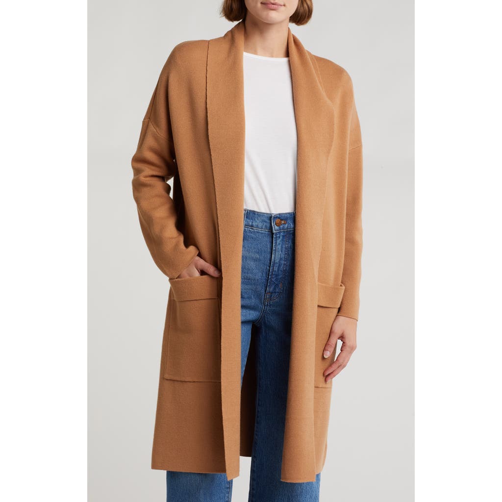By Design Alicia Open Front Long Cardigan In Camel