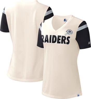 Las Vegas Raiders Fanatics Branded Women's Established Jersey Cropped  V-Neck T-Shirt - Black