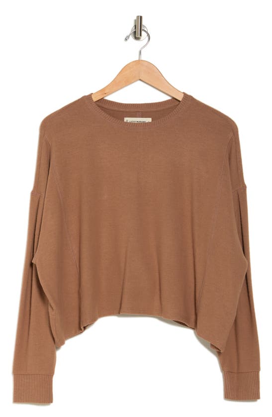 Shop Lucky Brand Cloud Jersey Top In Raw Umber