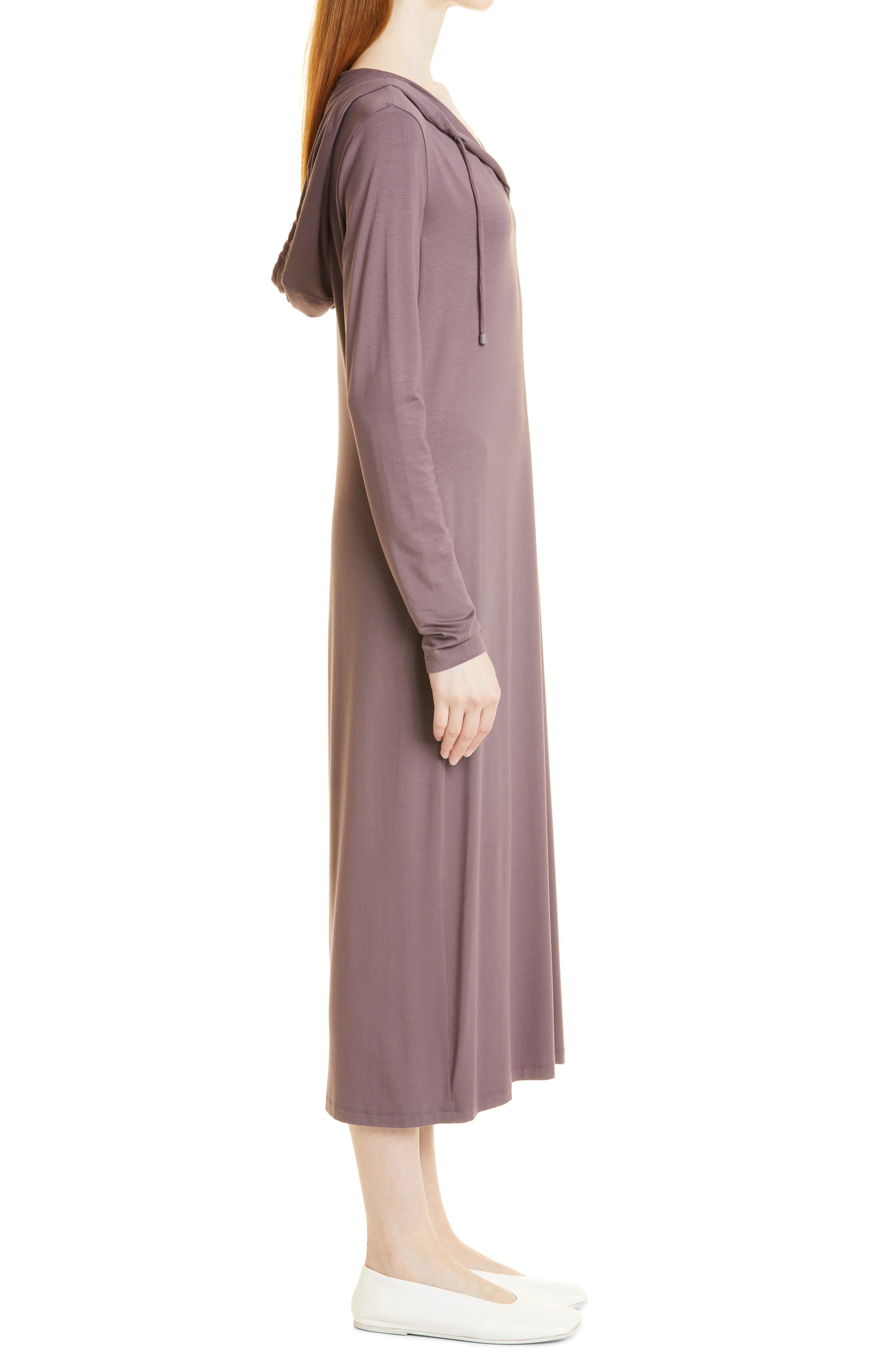hooded jersey dress
