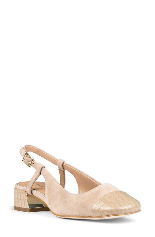 Shop Donald Pliner Davina Slingback Cap Toe Pump In Sand