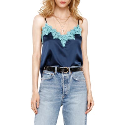 Heartloom Andra Lace Trim Camisole, Blue/green