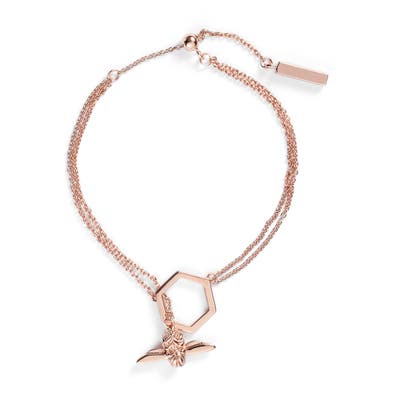 Olivia Burton Honeycomb Bee Chain Bracelet