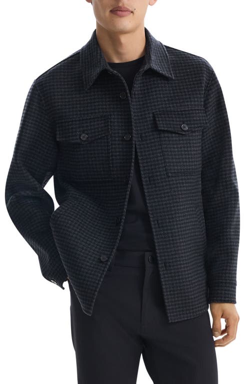 Shop Theory Wool Blend Shirt Jacket In Black Multi - A0p