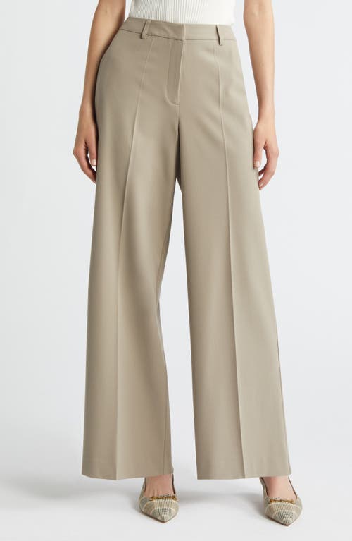Open Edit Wide Leg Pants In Grey Chia