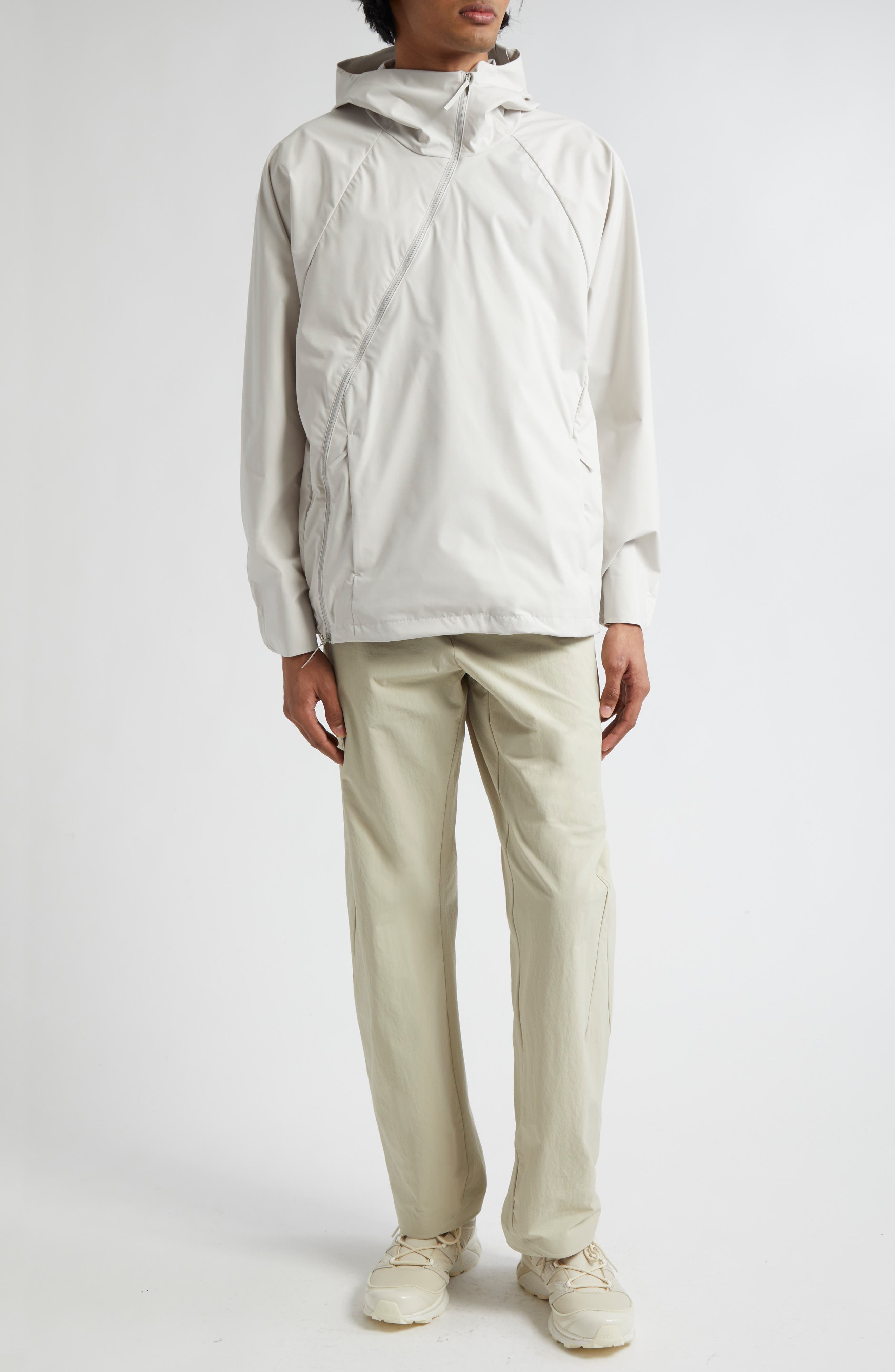 POST ARCHIVE FACTION 6.0 Hooded Asymmetric Zip Jacket Center