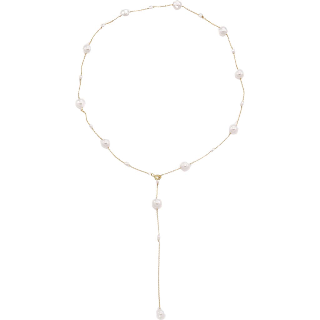 Petit Moments Elenor Imitation Pearl Station Y-necklace In Gold