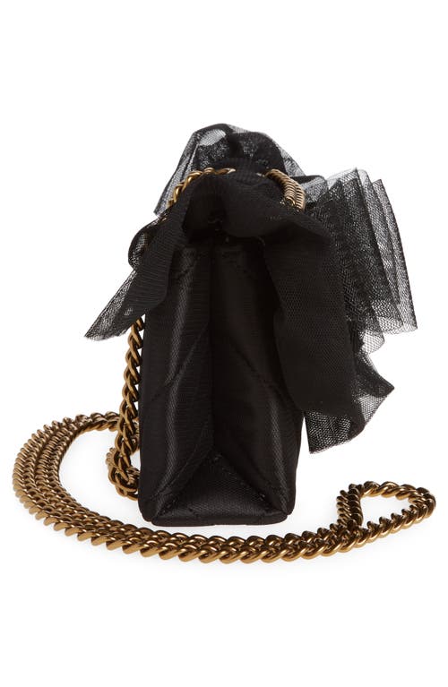 Kurt Geiger London Kensington Mini Ruffle Shoulder Bag In Black