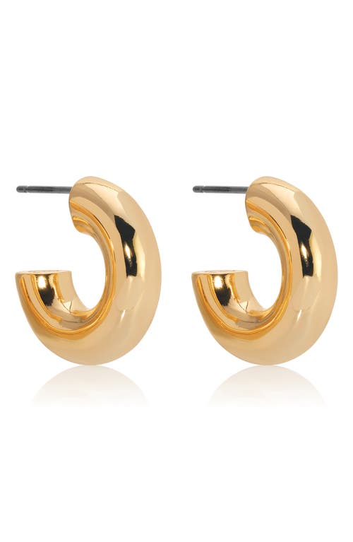 Ettika Mini Thick Classic Hoops In Gold