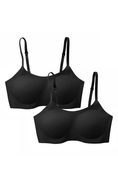 Lucky Brand Women's Seamless Wire-Free Comfort Lounge Bra Multi-Pack, (2- Pack) Nude/Black, Small at  Women's Clothing store