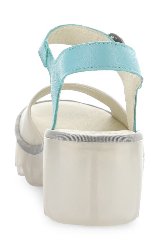 Shop Fly London Tull Platform Sandal In Cloud/ Turquoise