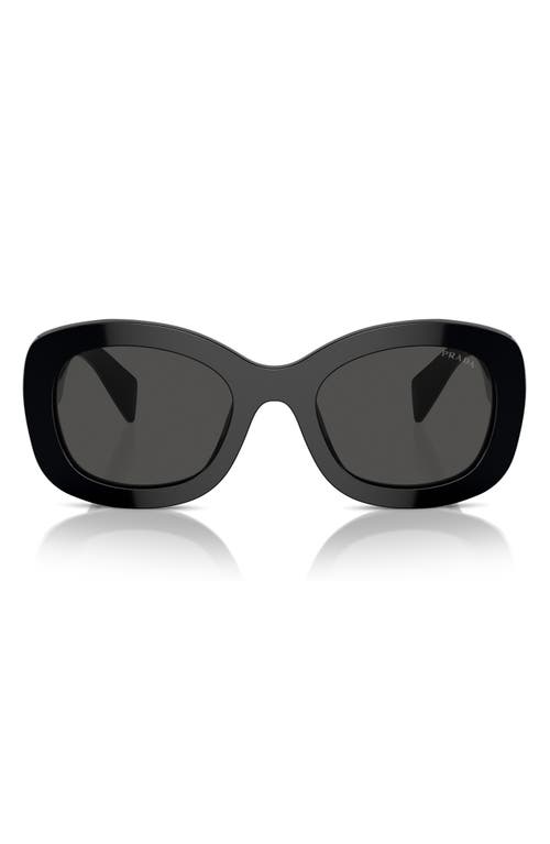 Prada 54mm Oval Polarized Sunglasses in Black at Nordstrom