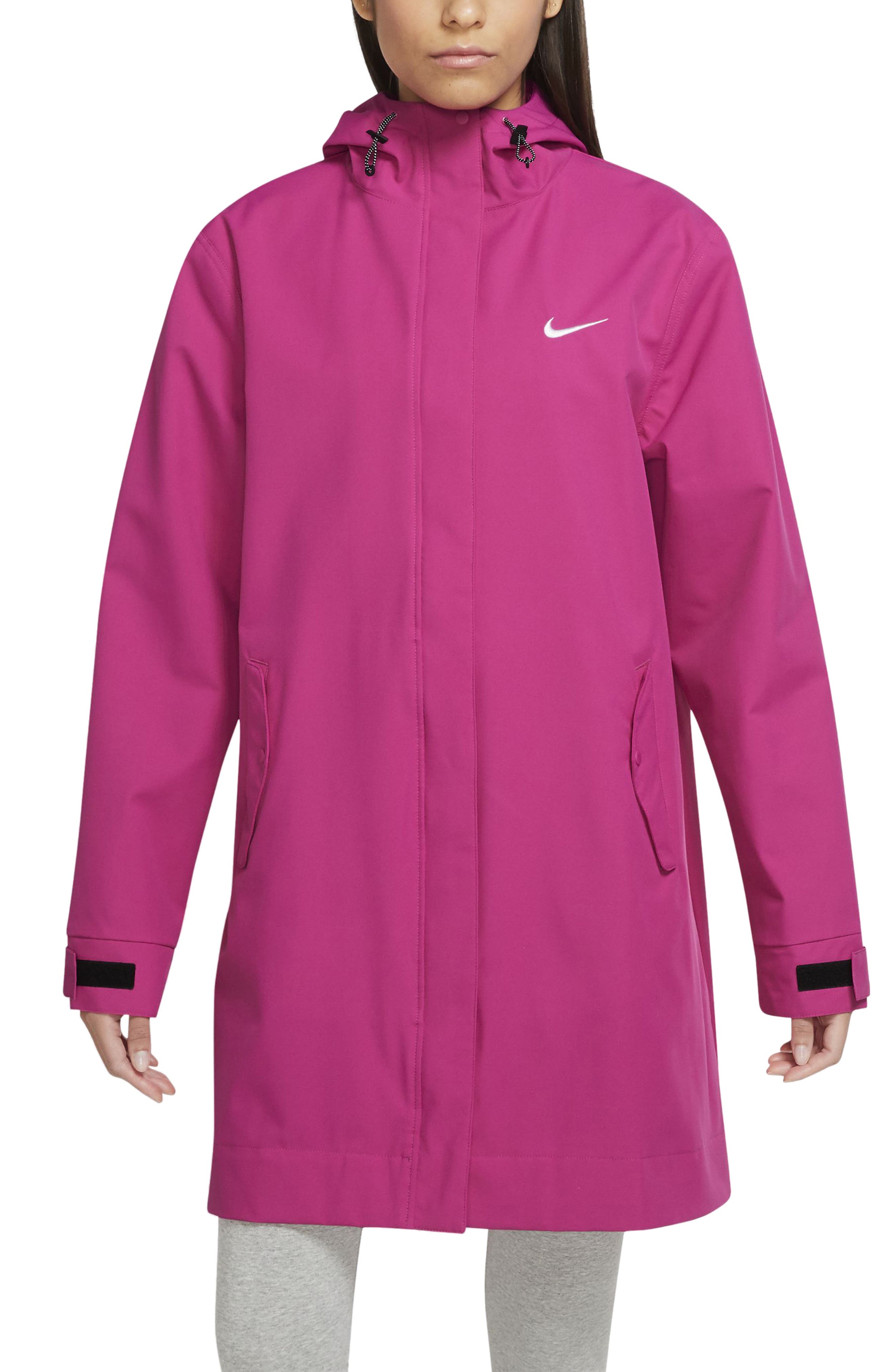 nike pink raincoat