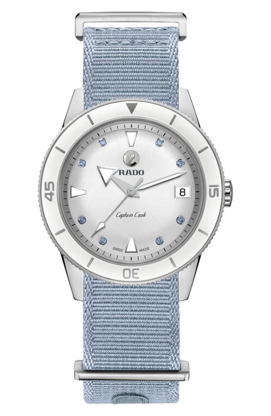 Rado Captain Cook Interchangeable Strap Watch, 37mm In Blue