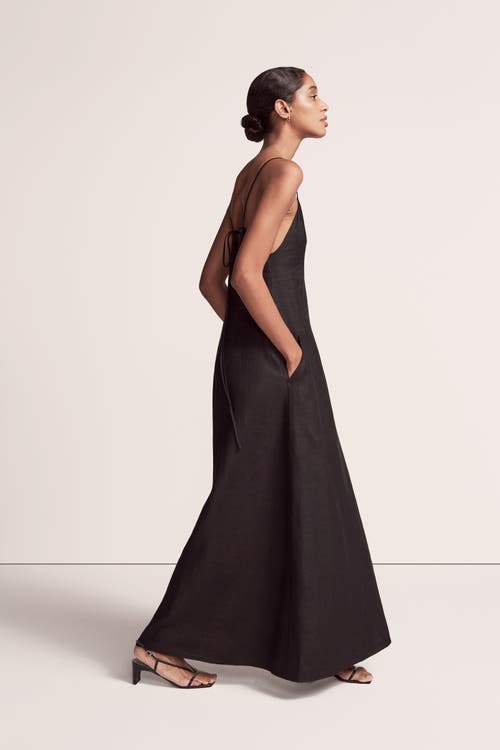 Shop Another Tomorrow Seamed Slip Dress In Black