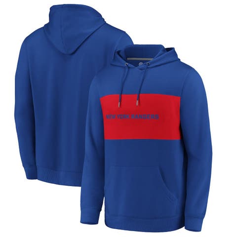 New York Giants Nike Sideline Player Quarter-Zip Hoodie - Royal/Red