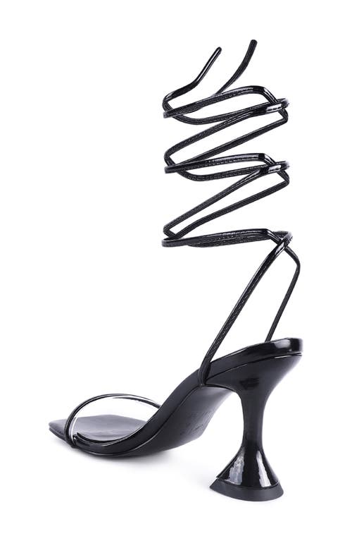 London Rag Biten Lace-up Sandal In Black