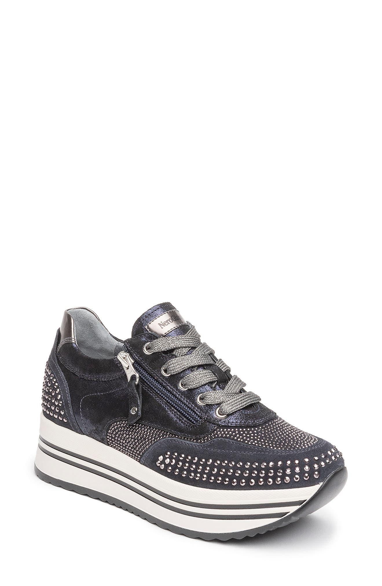 nerogiardini zipper platform sneakers
