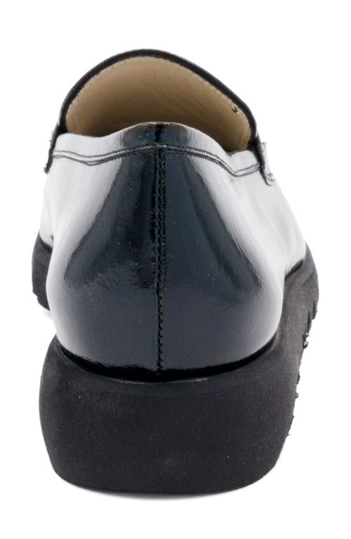Amalfi By Rangoni Egesto Platform Bit Loafer In Black Naplak