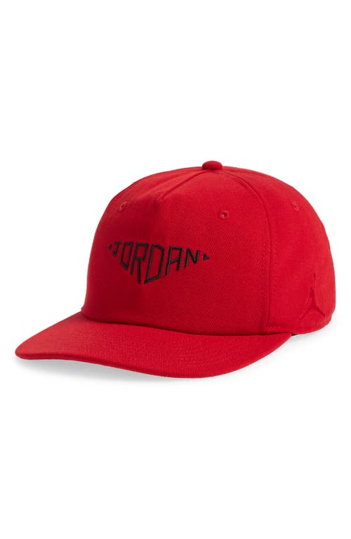 Shop Jordan Pro Unstructured Snapback Baseball Cap In Gym Red/black