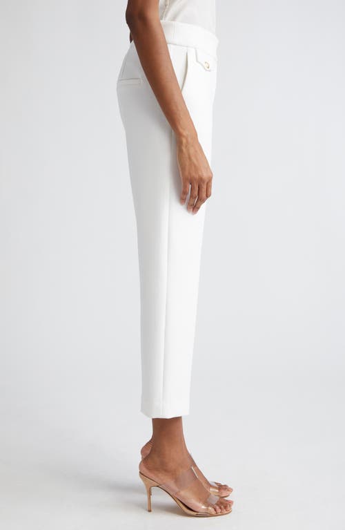 Veronica Beard Renzo Crop Pants In Off White/gold