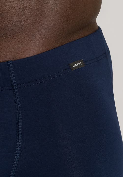 Hanro Men's 2-pack Cotton Essentials Boxer Briefs In Light Melange/deep Navy