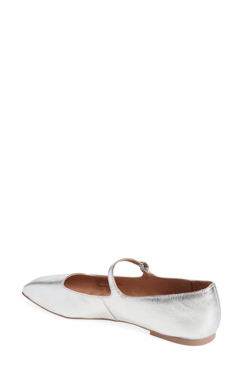 Shop Nordstrom Mary Jane Flat In Silver Metallic