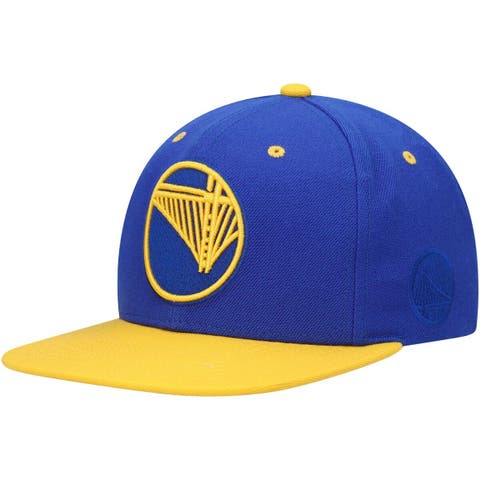 Mitchell & Ness Golden State Warriors Paintbrush Snapback Hat Adjustable  Cap HWC - Yellow/Navy/White, One Size