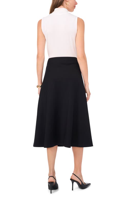 Shop Vince Camuto Bias Cut A-line Midi Skirt In Rich Black