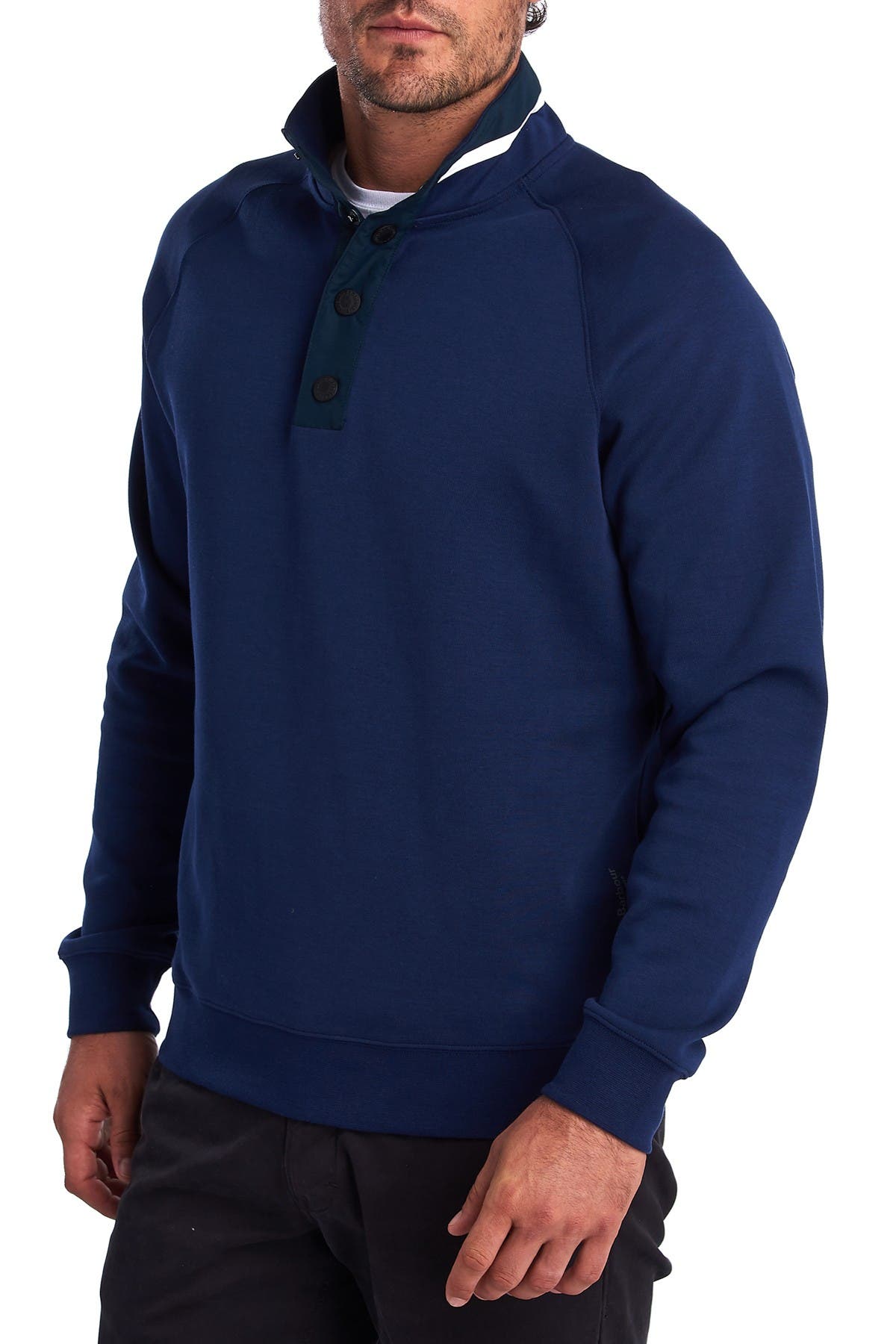 quarter button pullover