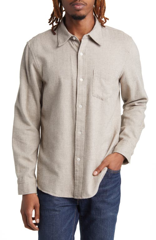 Pacific Twill One Pocket Button-Up Shirt in Natural/Heather Grey
