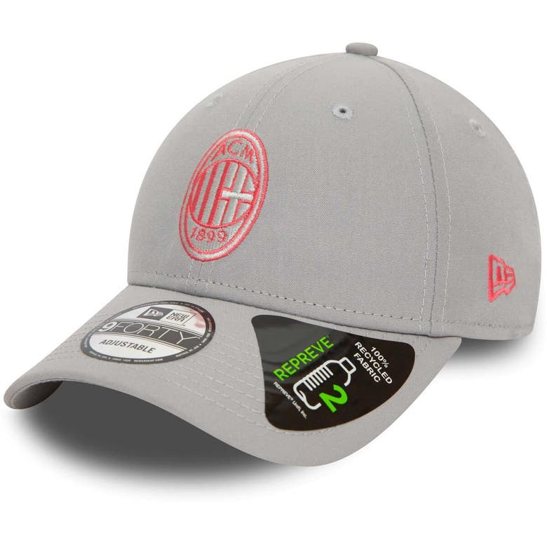 Shop New Era Gray Ac Milan Seasonal Color Repreve 9forty Adjustable Hat