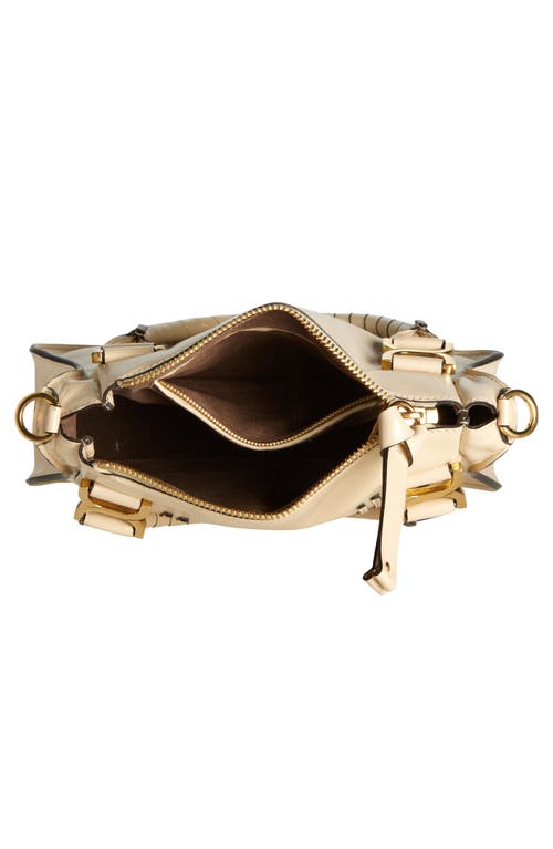 Chloé Small Marcie Leather Satchel In Sweet Beige
