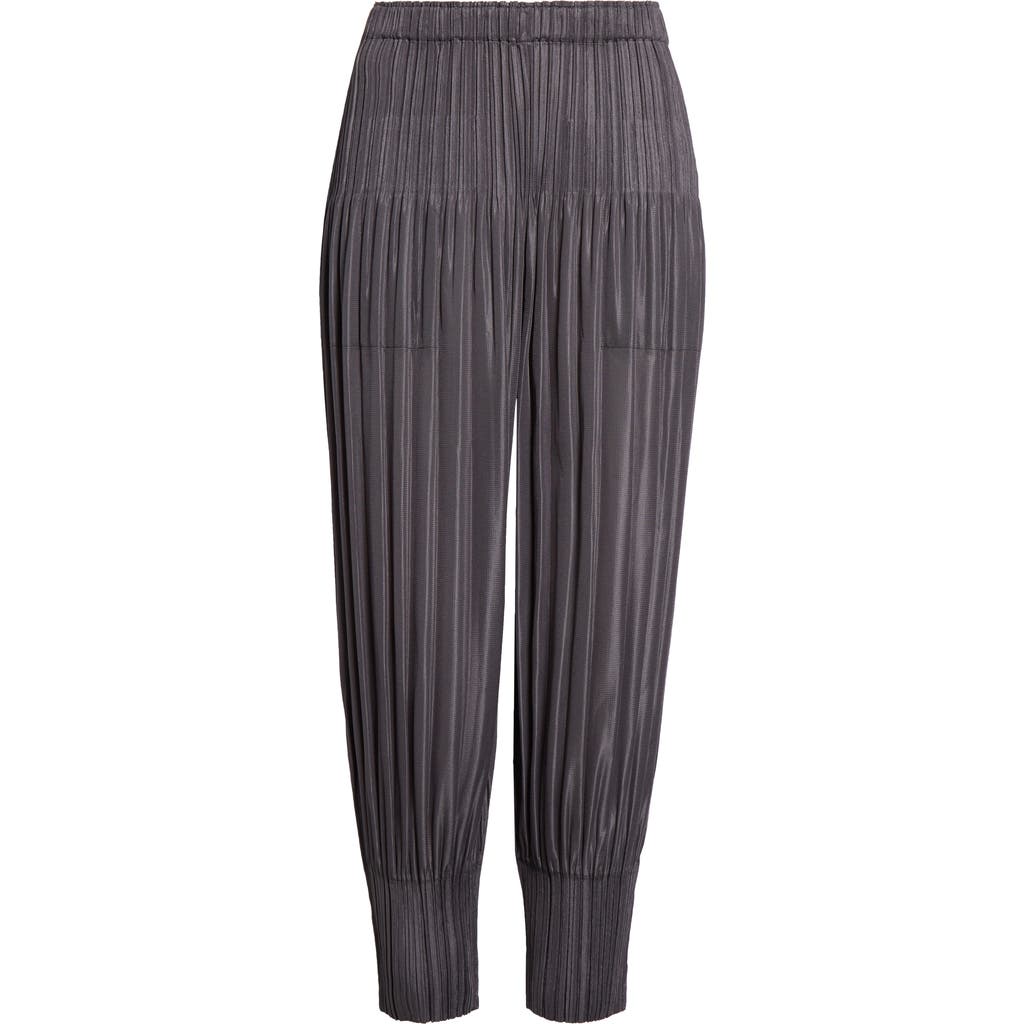 Issey Miyake Pleats Please Fluffy Basics Pants In Gray