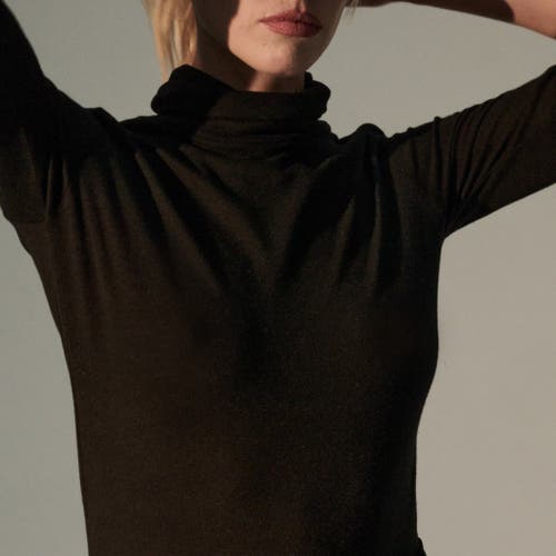 MAJESTIC MAJESTIC FILATURES COTTON CASHMERE LONG SLEEVE TURTLENECK 