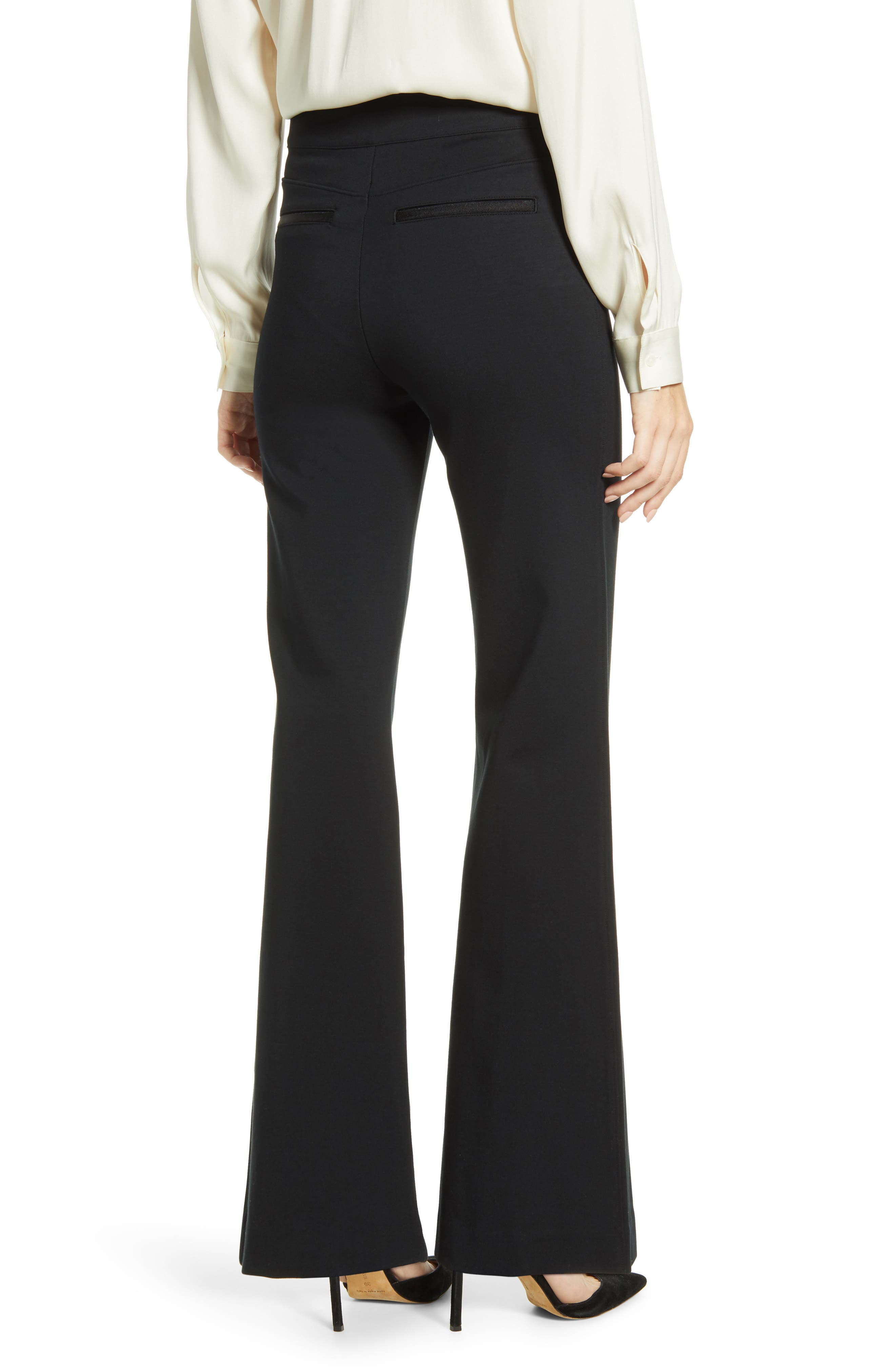 spanx black flare jeans