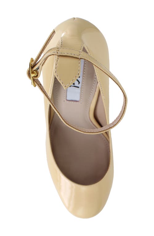 Zigi Nikole Ankle Strap Platform Pump In Nude Patent