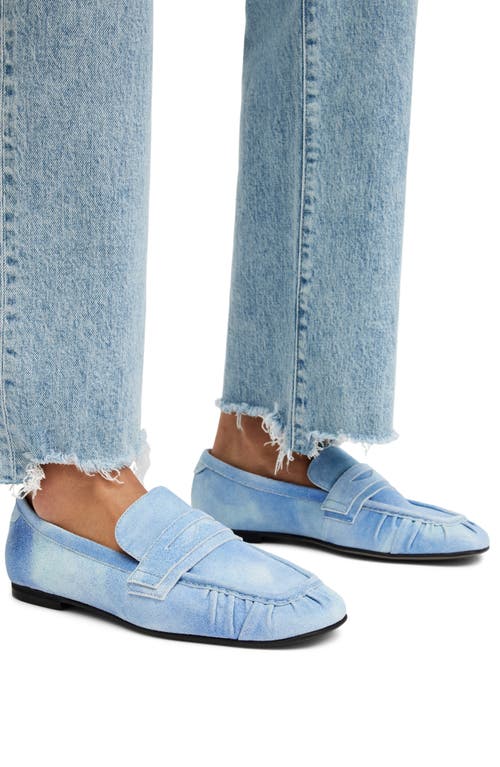 Shop Allsaints Sapphire Penny Loafer In Denim Blue