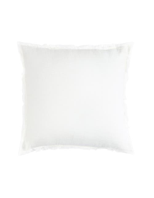 Anaya Fringe So Soft Linen Pillows Cover Only In White